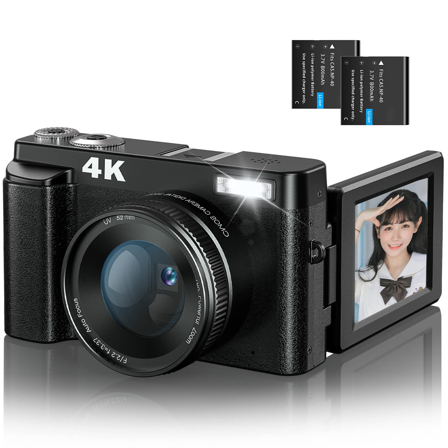Amazon | デジカメ 4K デジタルカメラ 4800万画素 オートフォーカス