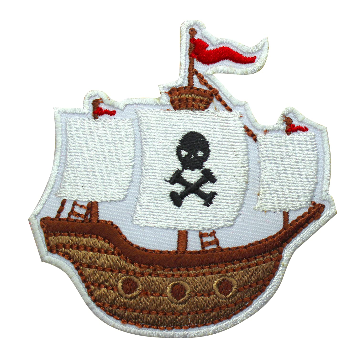 Écusson Bateau Pirate Thermocollant - À Coudre Aussi - Neuf