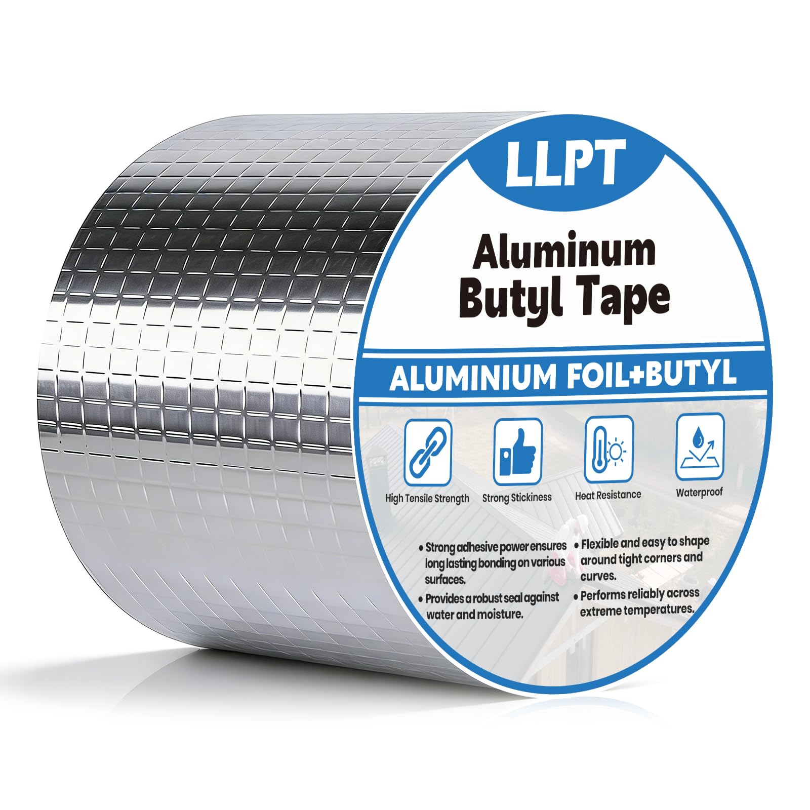 LLPT Butyl Tape 10cm x 5m Aluminum Foil Sealing Tape