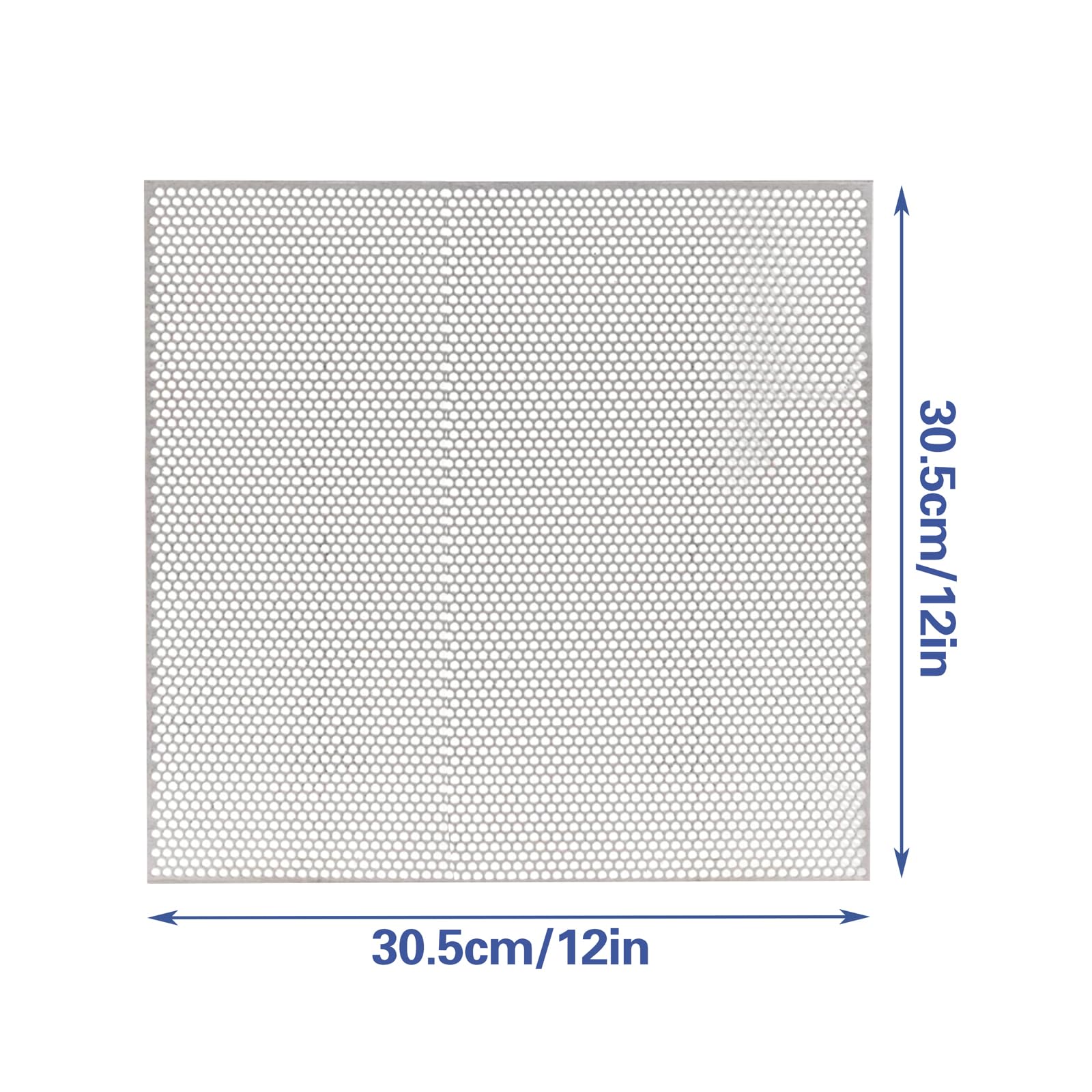 2 pièces Tôle perforée en acier inoxydable 305x305x15 mm Panneaux à trous Plaque Écran Décoratif Mailles pour la décoration intérieure, l'industrie