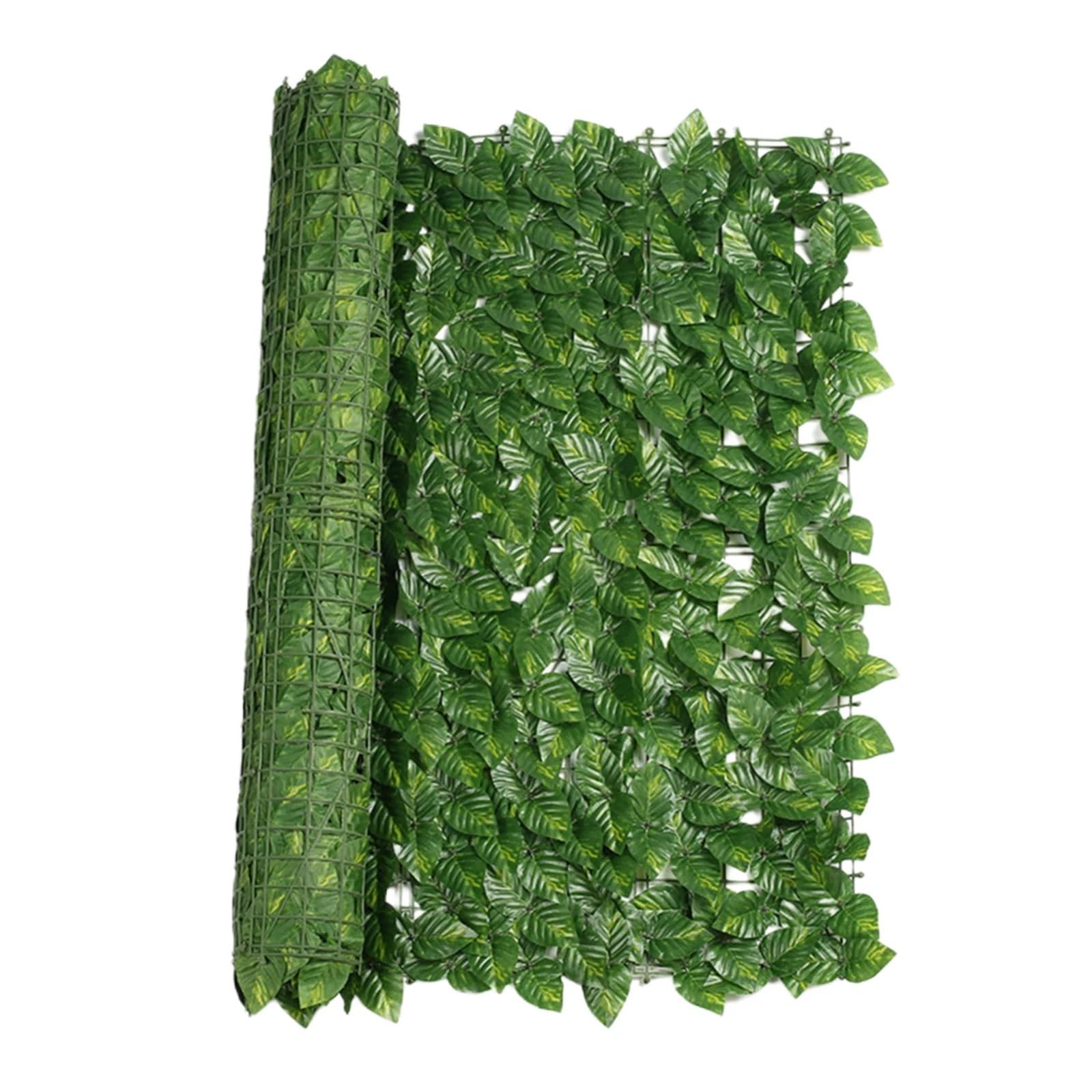 Lovssu 0.5X3.0m D Garden Privacy Screen Artificial Leaf Privacy Fence Roll Wall Landscaping Expand Wood Trellis Screen Hedge For Outdoor Garden Backyard Balcony(0.5X3.0m D)