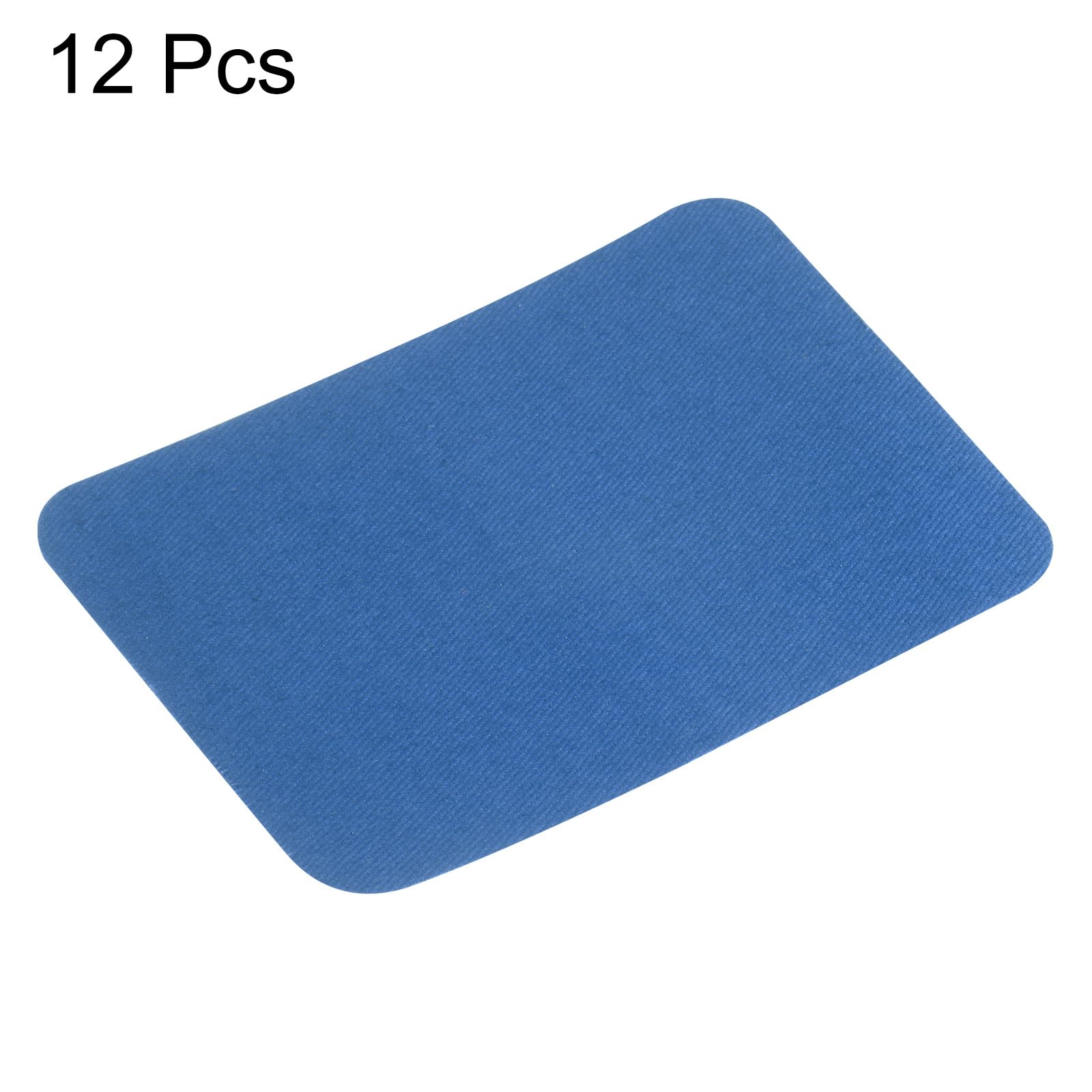 QUARKZMAN 12pcs Fer Sur Correctifs Pour Vêtements Réparation 3"x4-1/4" Tissu Correctif Coton Décoration Pour Vêtements Pantalon Sac, Bleu Saphir