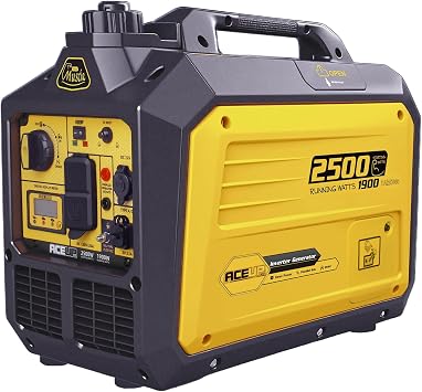 Aceup Energy 2500 Watt Gas Inverter Generator, Portable Generator Quiet for Home use, Camping, EPA Compliant