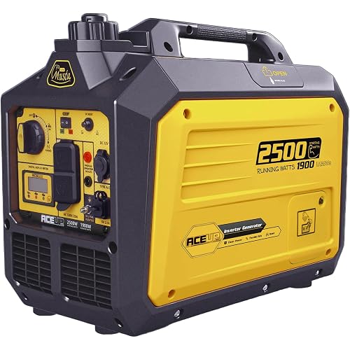 Aceup Energy 2500 Watt Gas Inverter Generator, Portable Generator Quiet for Home use, Camping, EPA Compliant