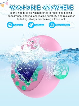 Silicone Case for Tamagotchi Paradise - Soft Protective Cover with lanyard,toergy Comfortable, Portable Anti-Scratch Skin for Pet Game Machine (Pink)