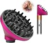 Upgraded Diffuser Attachment Dyson Airwrap HS05 HS03 HS01, Convert Dyson Airwrap Styler to Hair Dryer Diffuser Attachment, Fast Drying with Large Diffuser Nozzle - Fuchsia