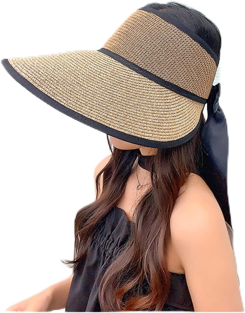 Women's Empty Top Hat Breathable Big Brim Sun Hat Baseball Tennis Golf Running Travel Beach Outdoor Sun Hat(White-Patch Five-Pointed star4)