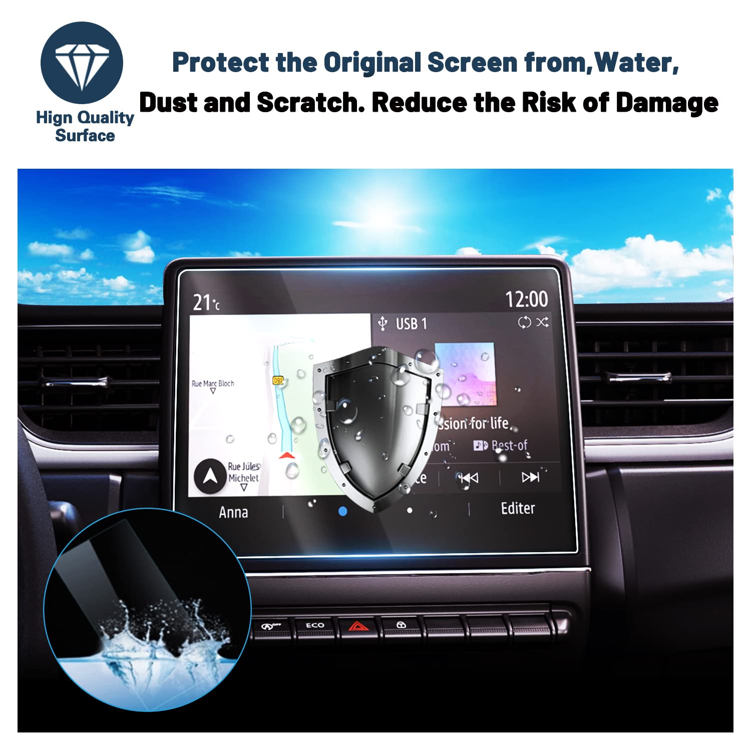 Pellicola Protettiva 9.3 Pollici Per Renault Clio 5/Zoe/Captur/Arkana 2020-2024 | Anti-Graffio 4H - Foto 10