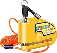 Vista 7 de Bloqueo de freno de disco de alarma para motocicleta, cerraduras de motocicleta, antirrobo, bloqueo de disco de seguridad, impermeable, 110 dB