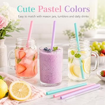 Joshey Replacement Straws for Owala FreeSip 24oz & 32oz, 6 Pack