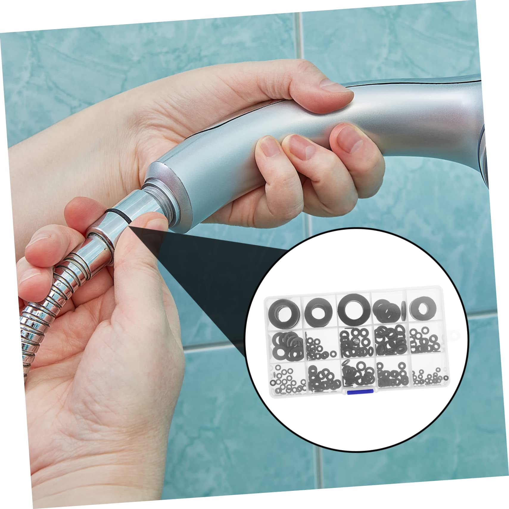 NUOBESTY 215piezas Arandelas Planas Para Grifos Kit Surtido De Arandelas Para Tornillos y Reparación Del Hogar Para Sellado Cocinas y Baños