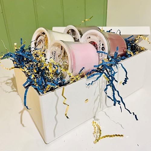 Miniatura 4 de HZLAOBZAI Relleno de papel arrugado de 5.3 onzas, papel triturado para cestas de regalo para caja de regalo, envoltura y relleno de cestas para