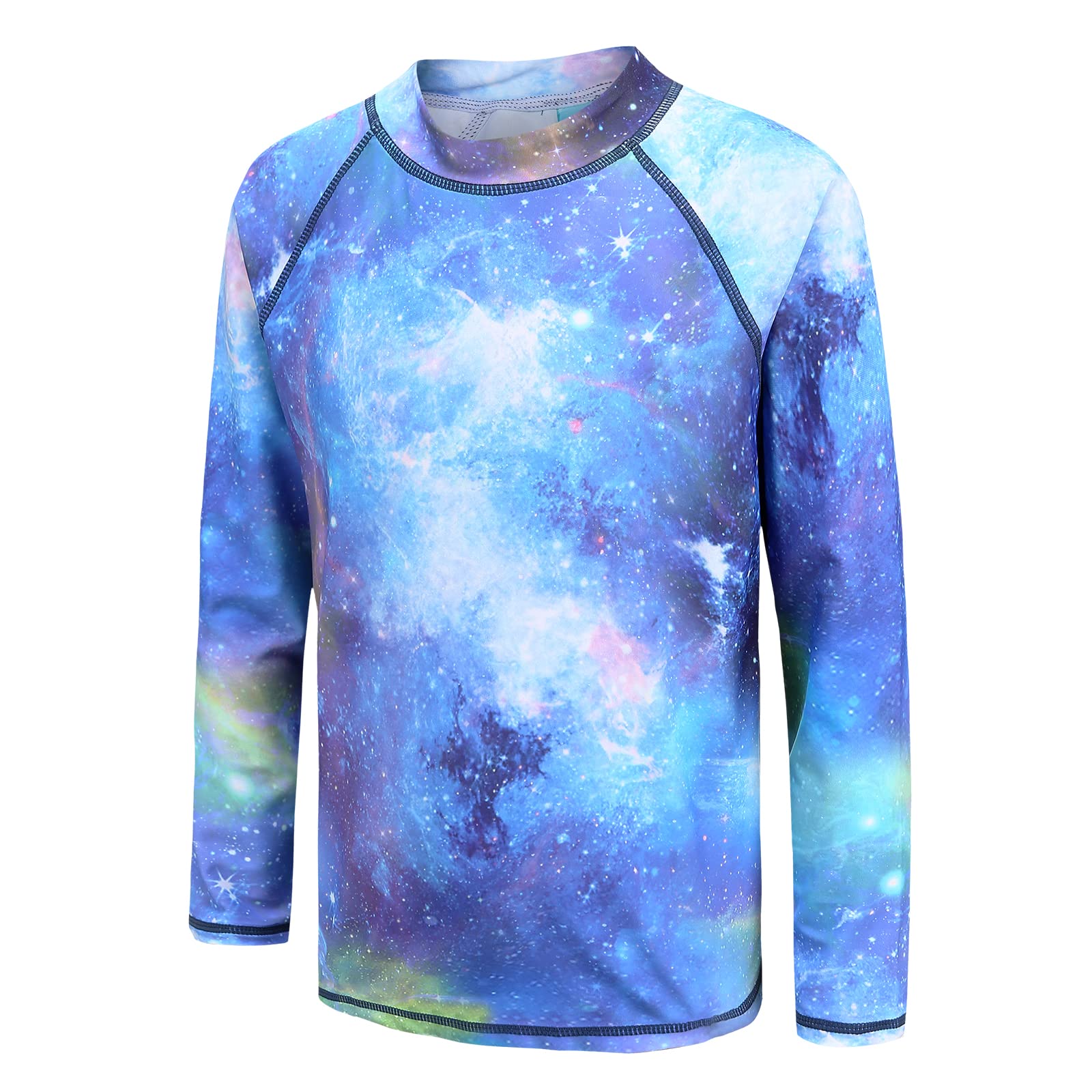 Aisyee T Shirt de Bain Anti UV Garcon à Manche Longue Maillot de Bain à séchage Rapide Enfant 5-16 Ans