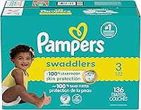 Vista 112 de Pampers Swaddlers - Pañales desechables ultra suaves para bebé talla 1, 164