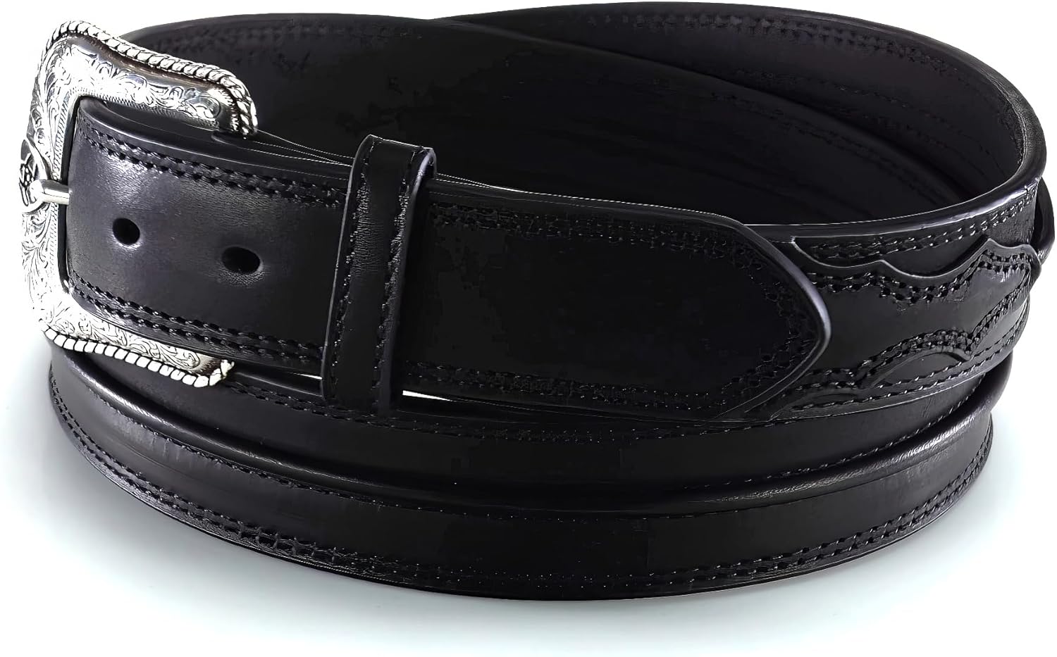 ARIAT Cintura Da Uomo Affusolata Con Intarsio In Rilievo, Marrone Chiaro, 34 - Foto 9