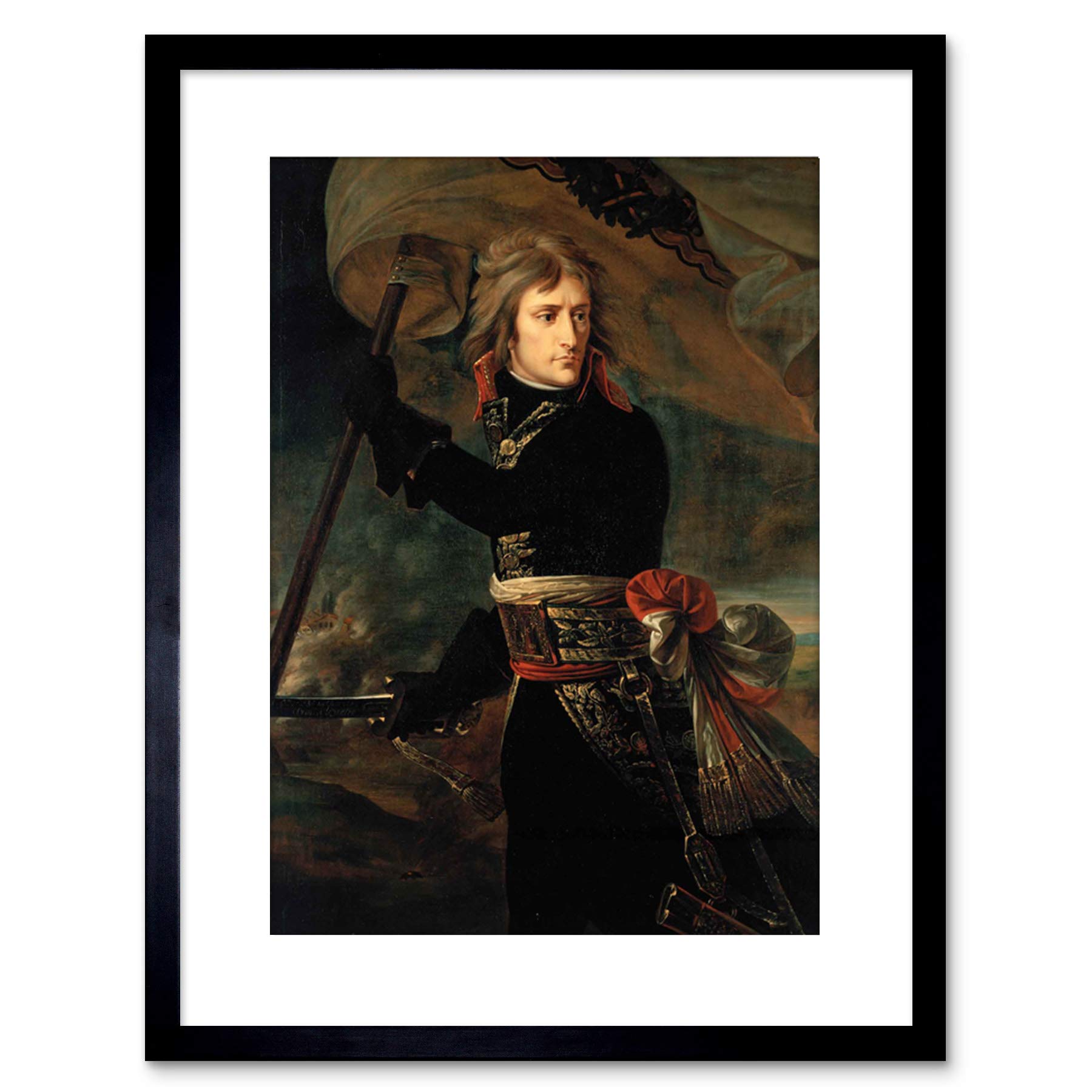 Wee Blue Coo PAINTING PORTRAIT GROS NAPOLEON BONAPARTE ARCOLE BRIDGE FRAMED PRINT F97X4915