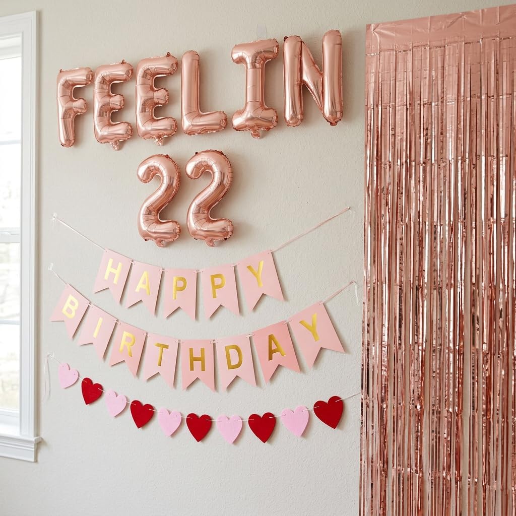 LaVenty 53PCS Luxury Feelin 22 Birthday Decorations Feelin 22 Balloons image 4