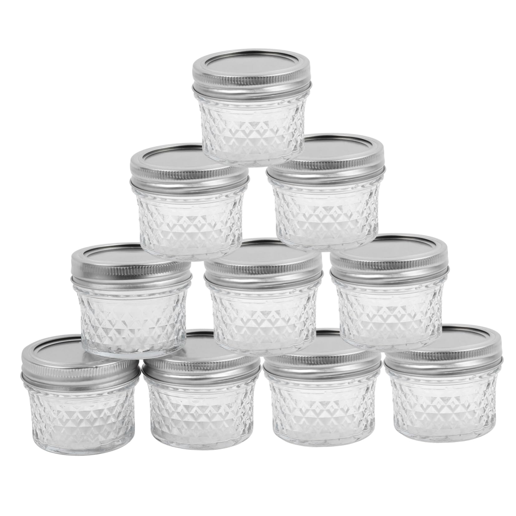 LABRIMP 10 Pezzi Barattoli Trasparenti Sigillati per Dolci e Conserve Contenitori per Conservazione Alimentare