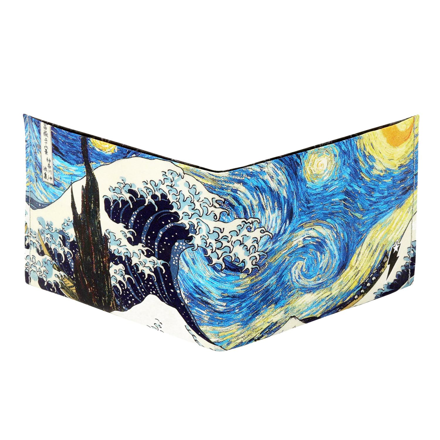 Starry Night Great Wave Wallet, Van Gogh Paper Slim Wallet for Men Women - Vegan Novelty Gifts Men's Card Wallets - Mens Wallet Purse Gifts for Him Her Boys Gents - RFID Blocking-image-32