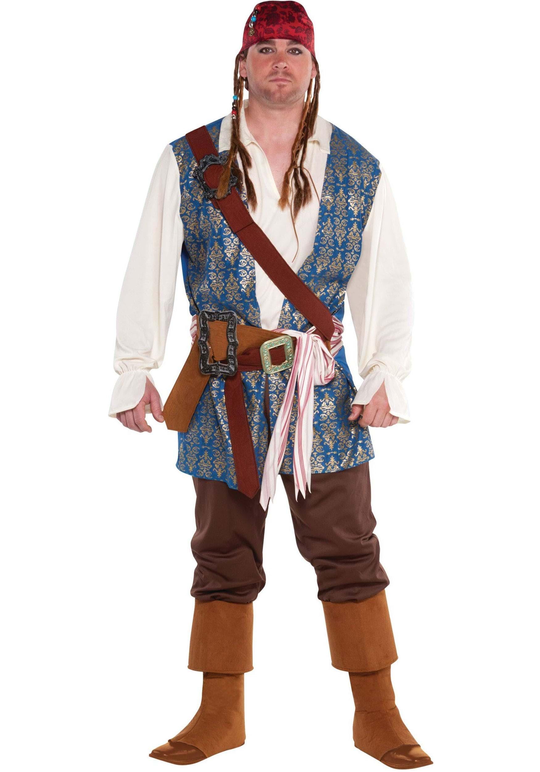 Plus Size Jack Sparrow Costume per gli uomini