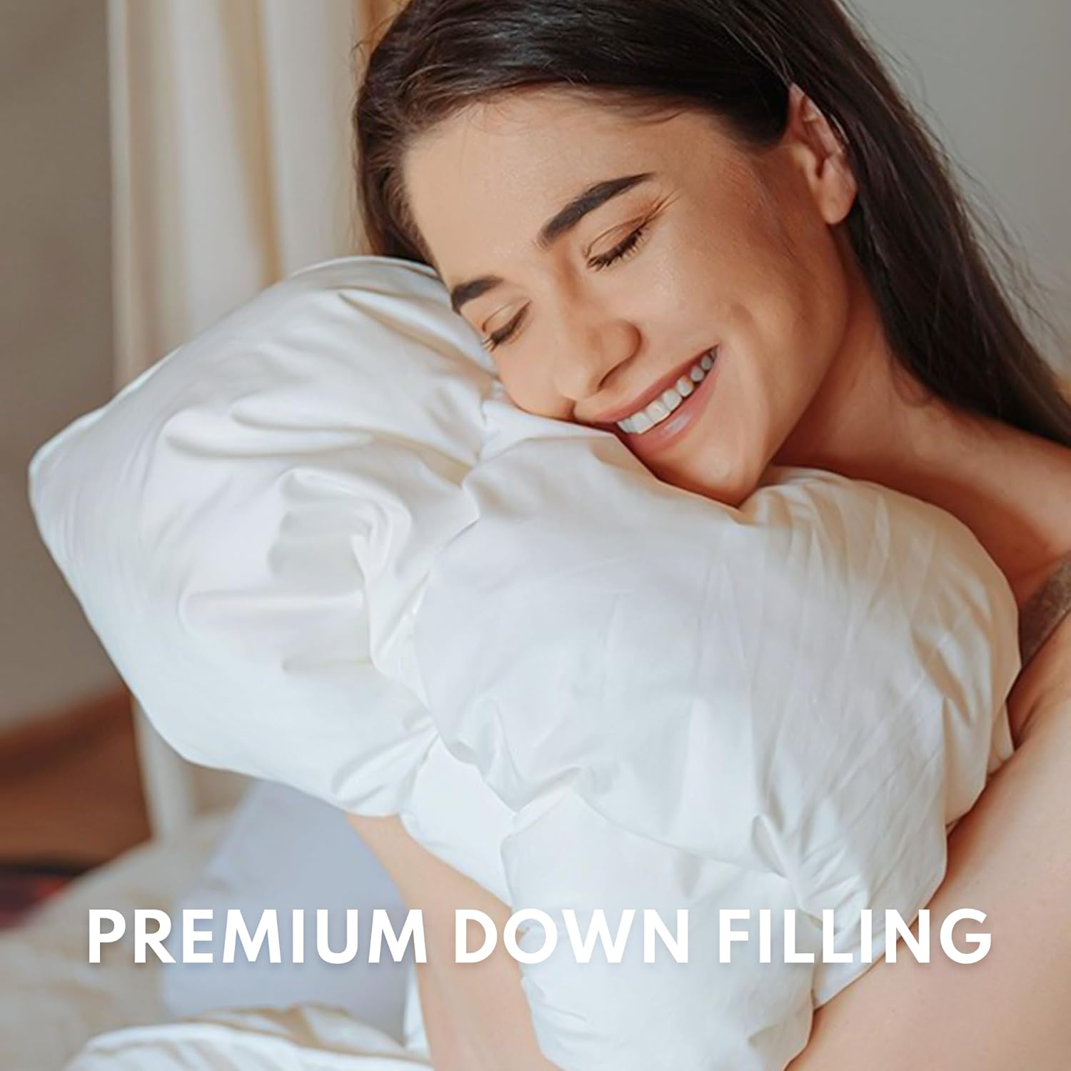 Down Comforter King Size - Luxurious All Seasons Duvet Insert,Lightweight Ultra-Soft Plush Cloud Fluffy 750 Fill Premium Hotel Bedding Comforter with 8 Corner Tabs(106 * 90 inch，White)