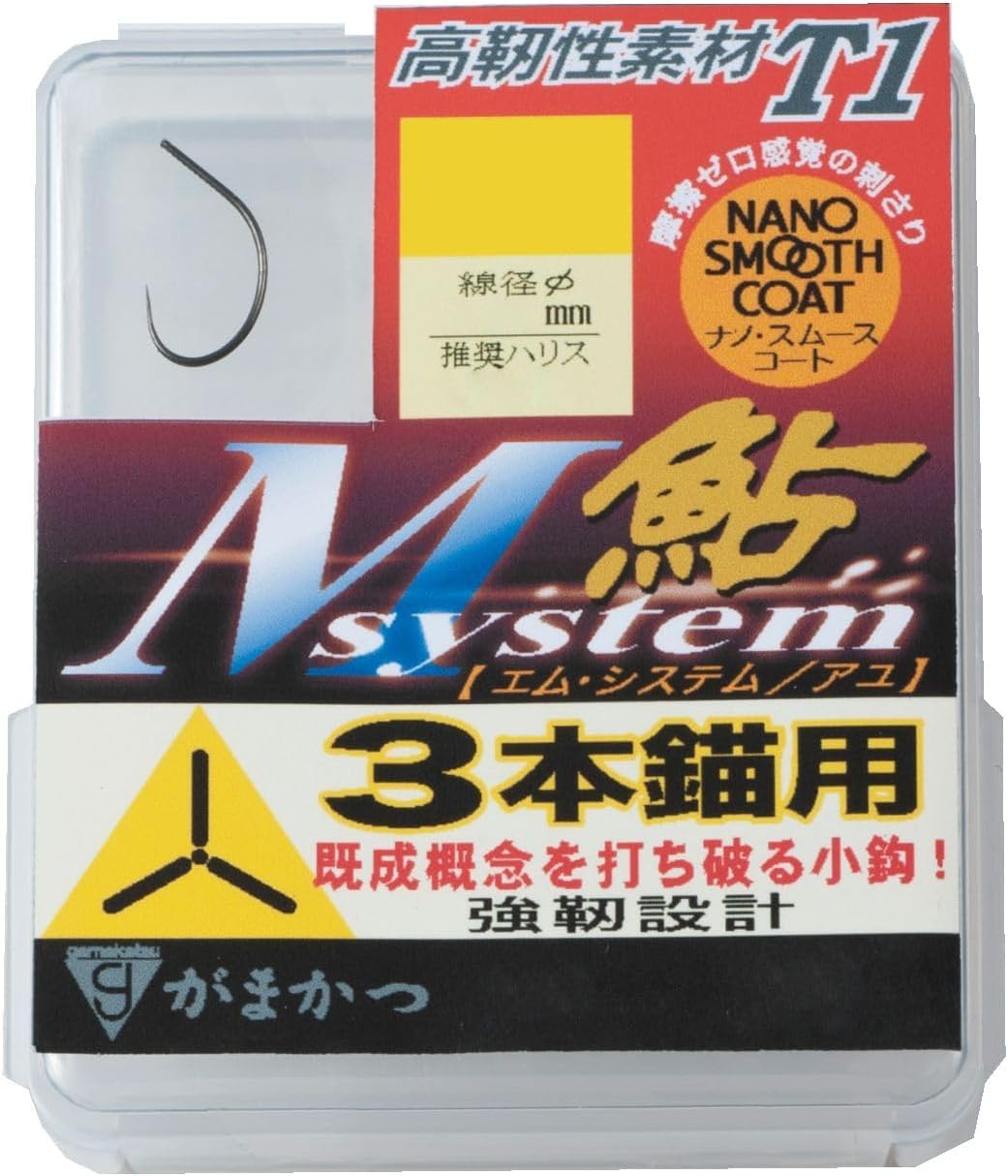 がまかつ(Gamakatsu) シングルフック T1 Mシステム鮎 ボックス 3本錨用 108本 68551