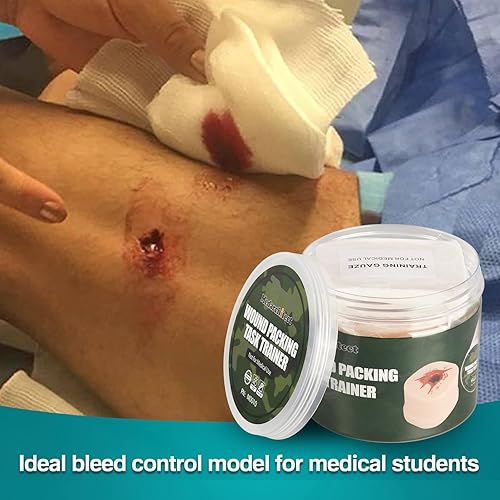Miniatura 8 de Medarchitect Entrenador de tareas de embalaje de heridas, Entrenador de torniquete de control de sangrado, Entrenador básico de embalaje de heridas