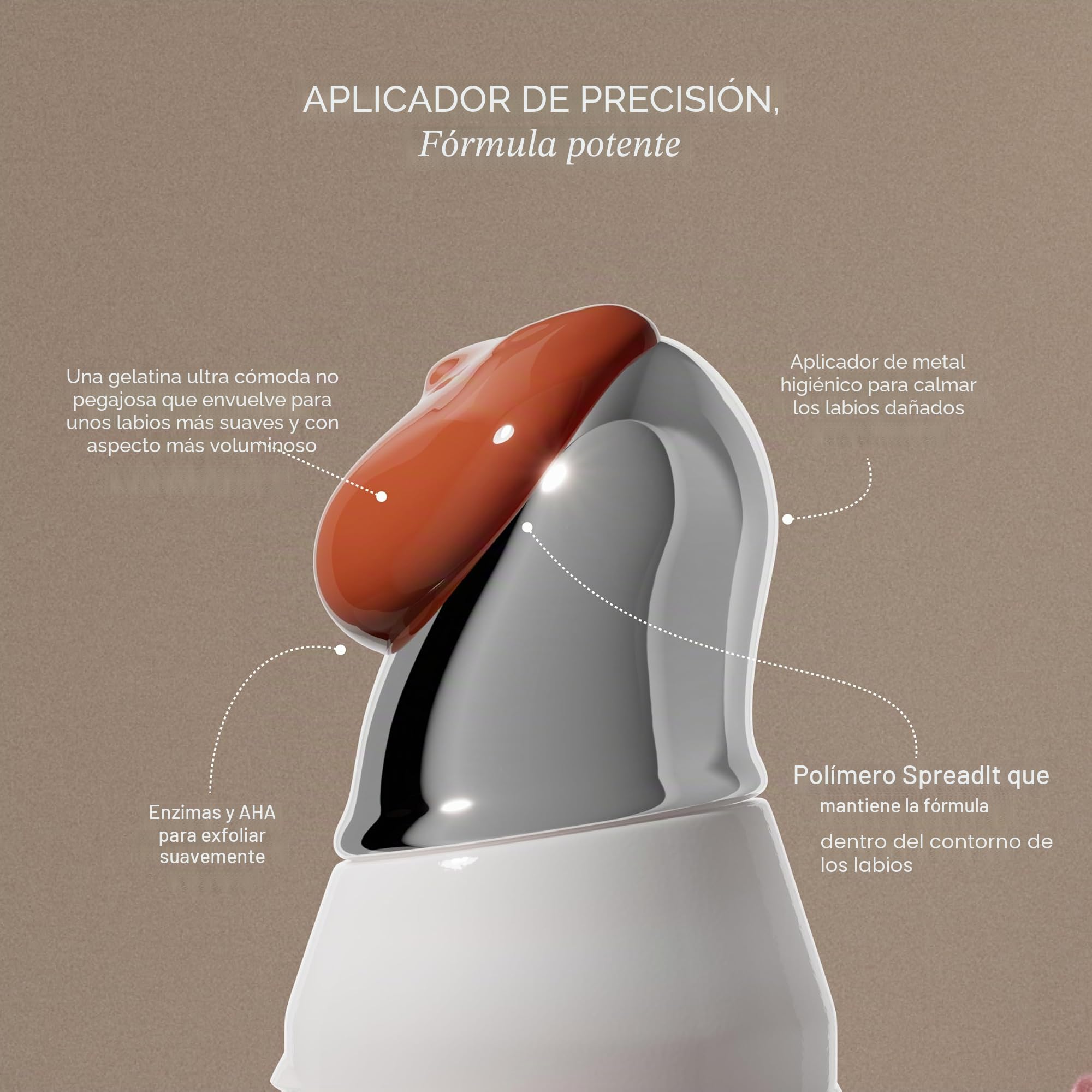 Le Chouchou Bálsamo labial, brillo de labios para mujer, relleno de labios y máscara labial, bálsamo labial hidratante de lujo para la noche, 13 ml, malai quemado