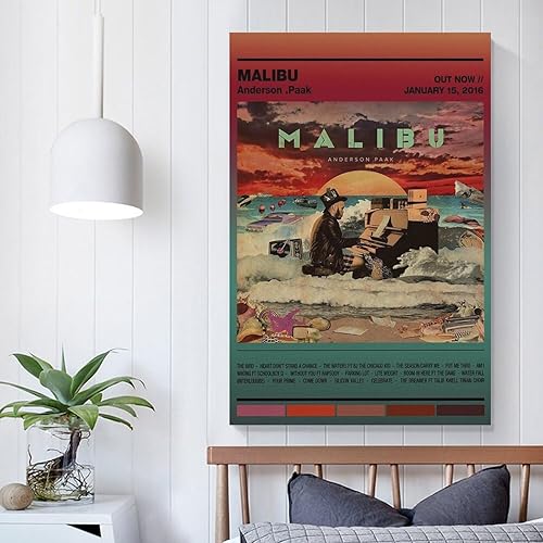 Miniatura 4 de DAXXIN Anderson - Póster de lona 010 de Paak Malibu 010, pintura artística decorativa para pared, sala de estar, dormitorio, decoración, regalo, sin