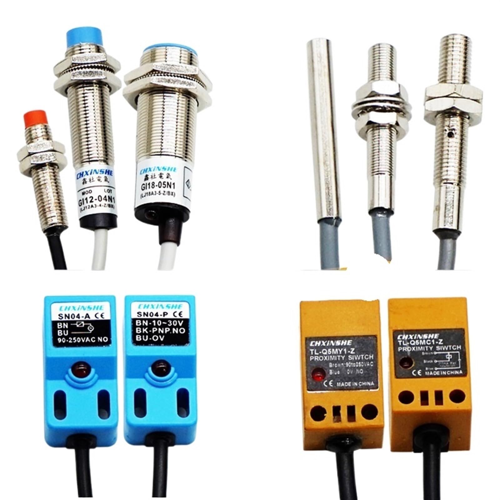 Interruptor de proximidad inductivo Interruptor de proximidad Sensor Integrado No Integrado Cantidad de interruptores CC/CA NPN/PNP GI(GI18-05N1)
