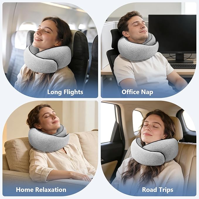 Almohada de Viaje G-Shape Espuma Viscoelástica Antideslizante miniatura 8