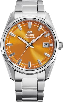 Orient Stretto RA-AC0R08Y30B 38.5mm Automatic Mechanical Unisex Watch Orange Dial, Stainless Steel Case & Bracelet, Date Display, Limited Edition