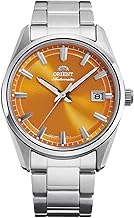 Orient RA-AC0R08Y RA-AC0R08Y Contemporary Narrow Date Men's Automatic Mechanical Casual Bracelet and Stainless Steel Case Orange Dial