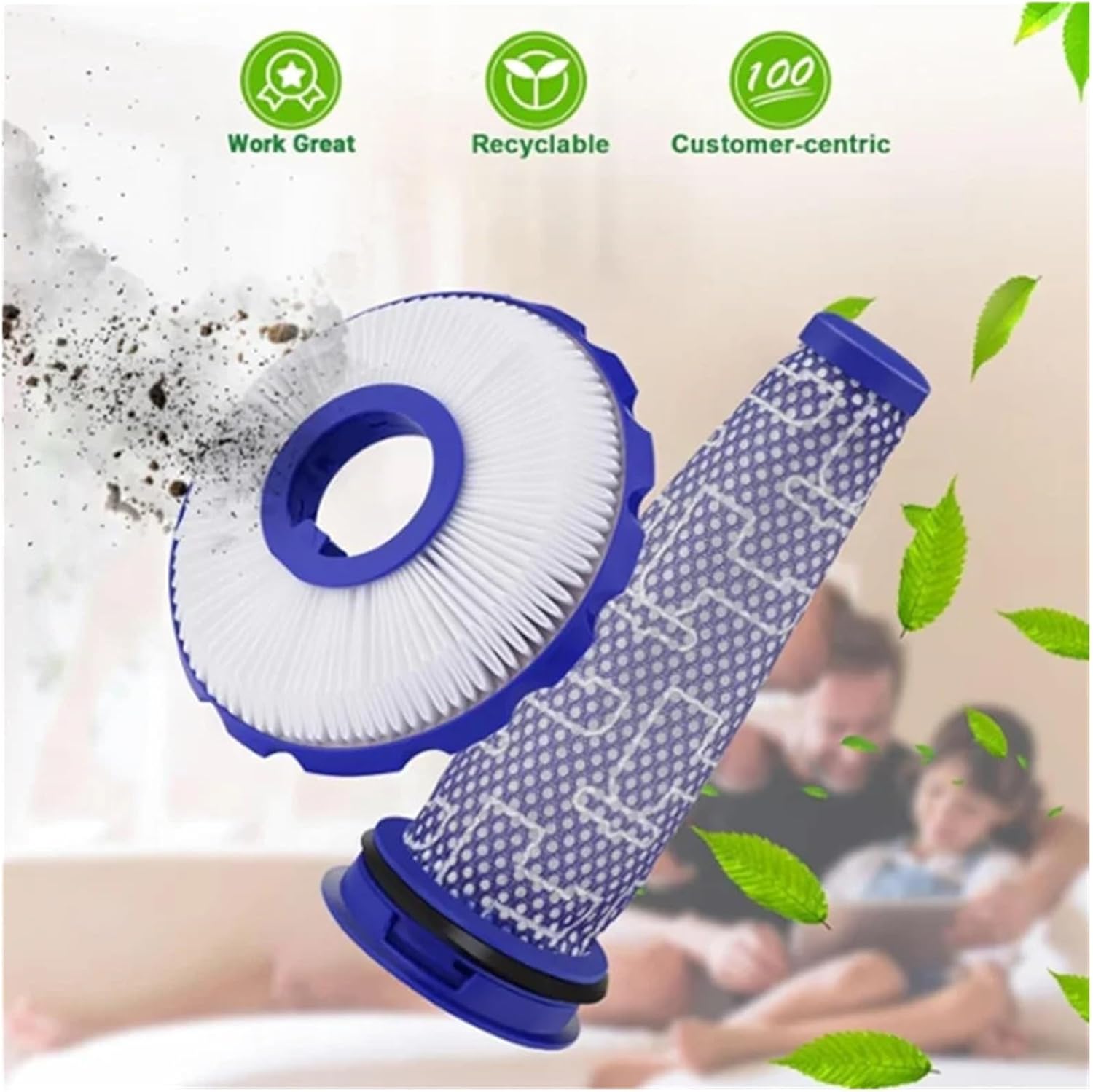 Main Roller Brush And Pre&Post HEPA Filters Set，Compatible For Dyson ，DC50 Dc50i UP15 Vacuum Cleaner Replacement Parts