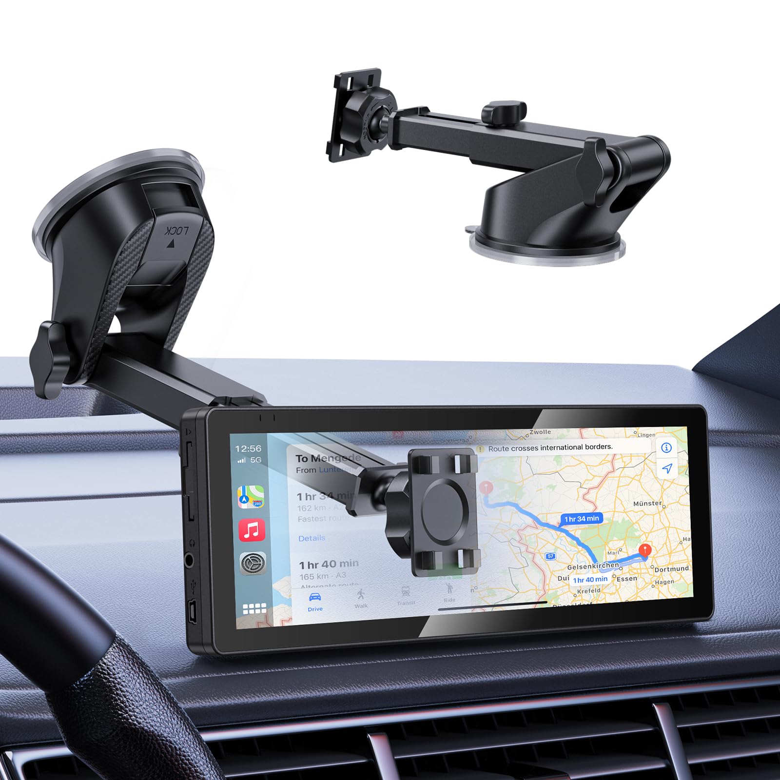 CAR SMART SCREEN 4K録画機能付き Amazon.com: iGoevo Suction Cup Car CarPlay Screen Mount, Suitable