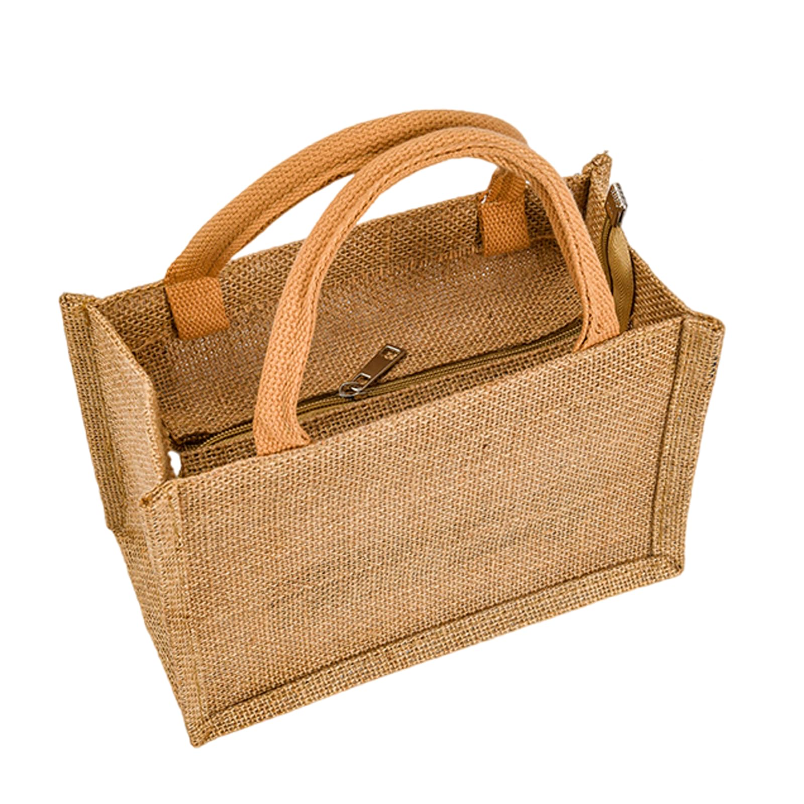 Enigmaire Hessian Personalised Beach Bag, Strong Jute Shopping Tote, Reusable And Stylish, With Zip, Waterproof, For Lunch, Beach