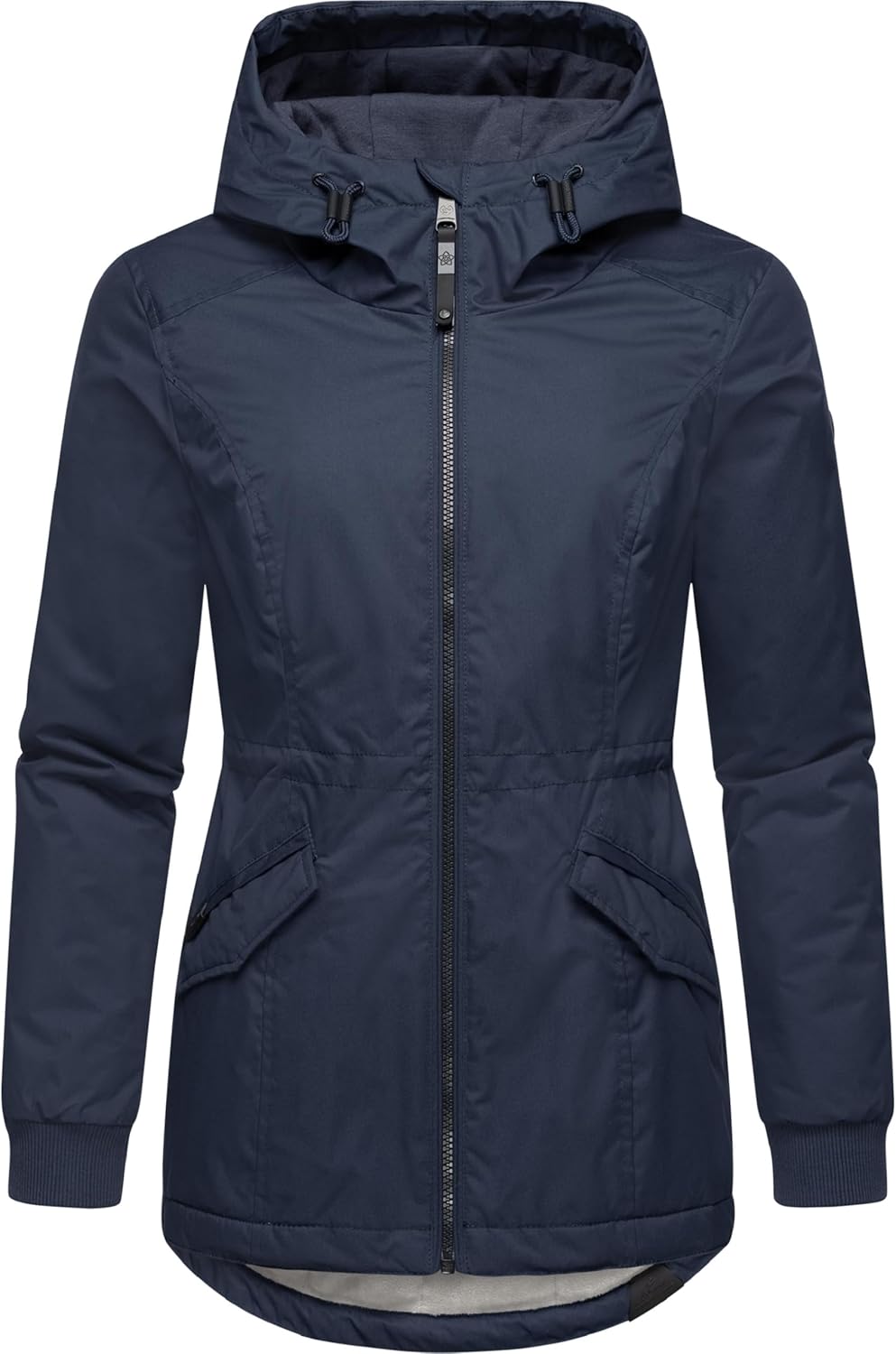 Ragwear Ybela Softshelljas voor dames, lange overgangsjas, outdoorjas met capuchon, XS-6XL, XXL