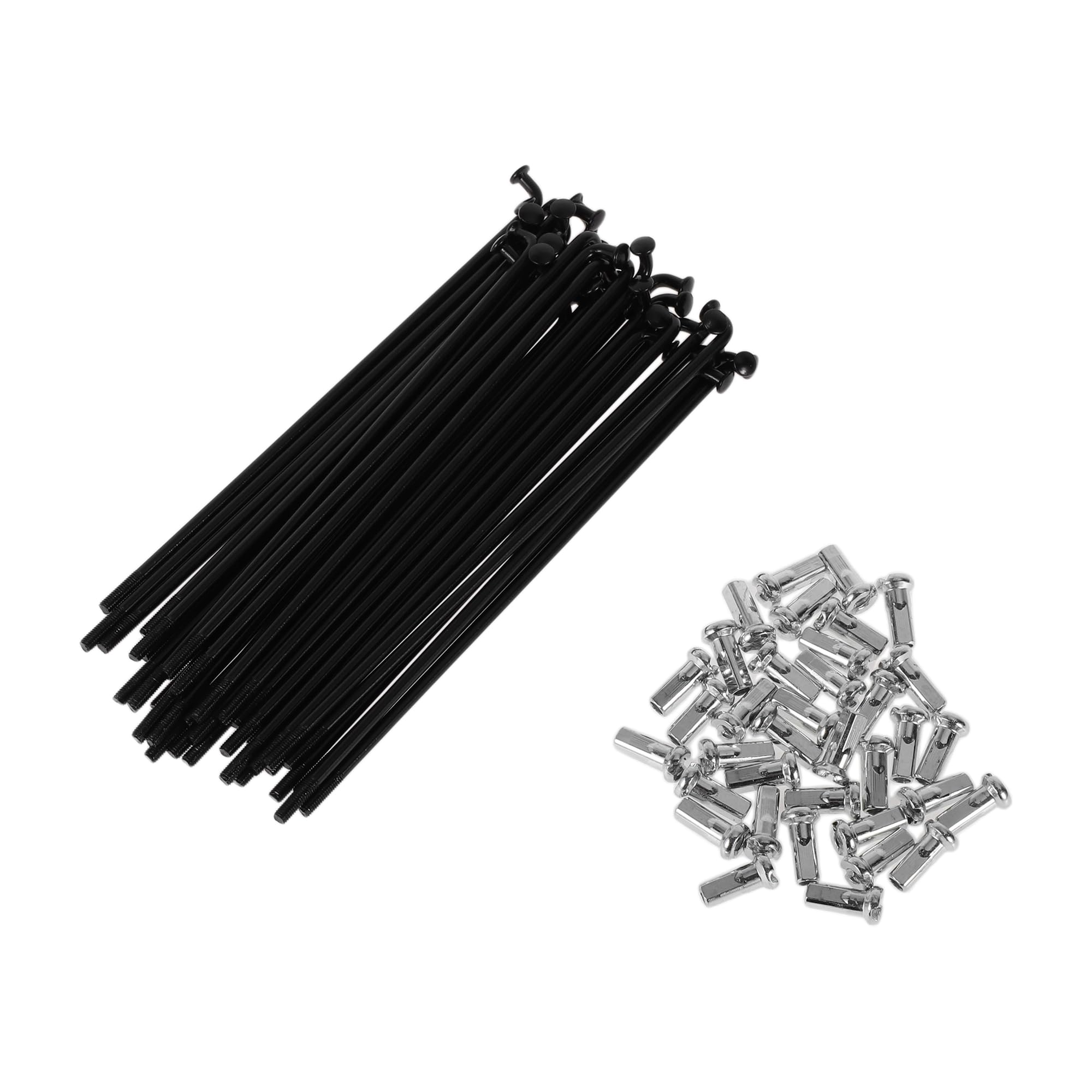 VekAuto 36 Set 12G Bicycle Spokes 114mm Bike Wheel Spokes 45 Steel Black
