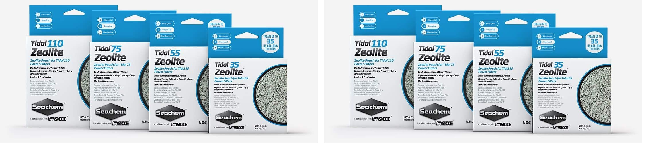 Seachem Laboratories 6515 375 ml 110 Tidal Zeolite Filter (Pack of 2)