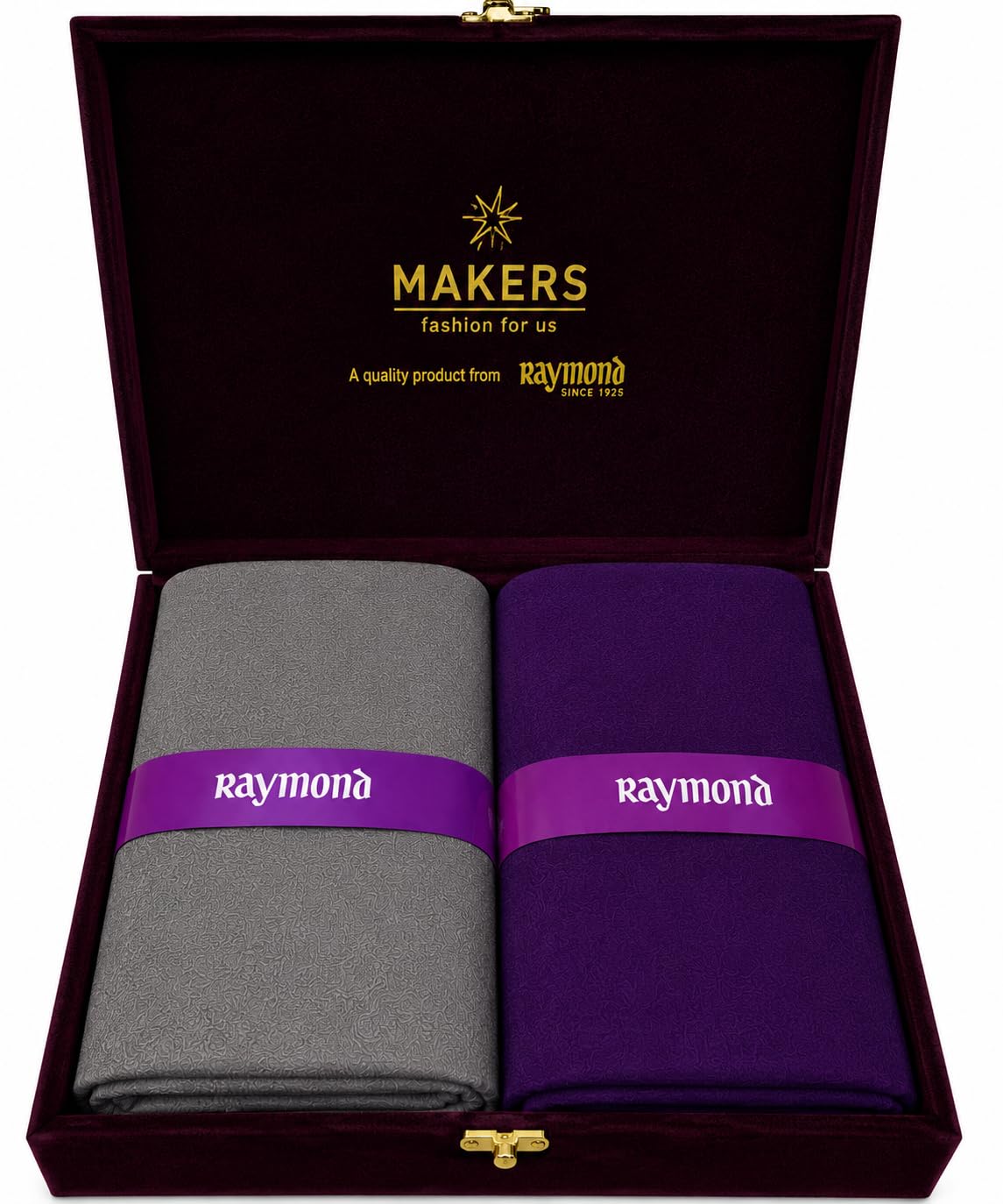 raymond fabrics Makers Men's Premium Unstitched Shirt & Trouser Fabric Combo | Formal Wear Fabric Set for Custom Tailoring | Elegant Presentation Pack for Gifting & Special Occasions-picture-56