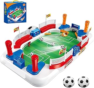 Futbolines para Niños, Futbolin Niños, Juego de Mesa Futbol, Regalos Futbol Niño, Mini Futbolin Interactivo para Dos Jugadores, para Cumpleaños, Juegos Familiares Entre Niño, Adultos