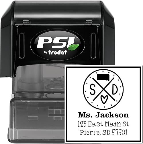 Miniatura 337 de Texas State Love - Sello de dirección cuadrado, uso con almohadilla de sellos, sello de correo de Texas, tamaño 1-5/8 pulgadas Manija