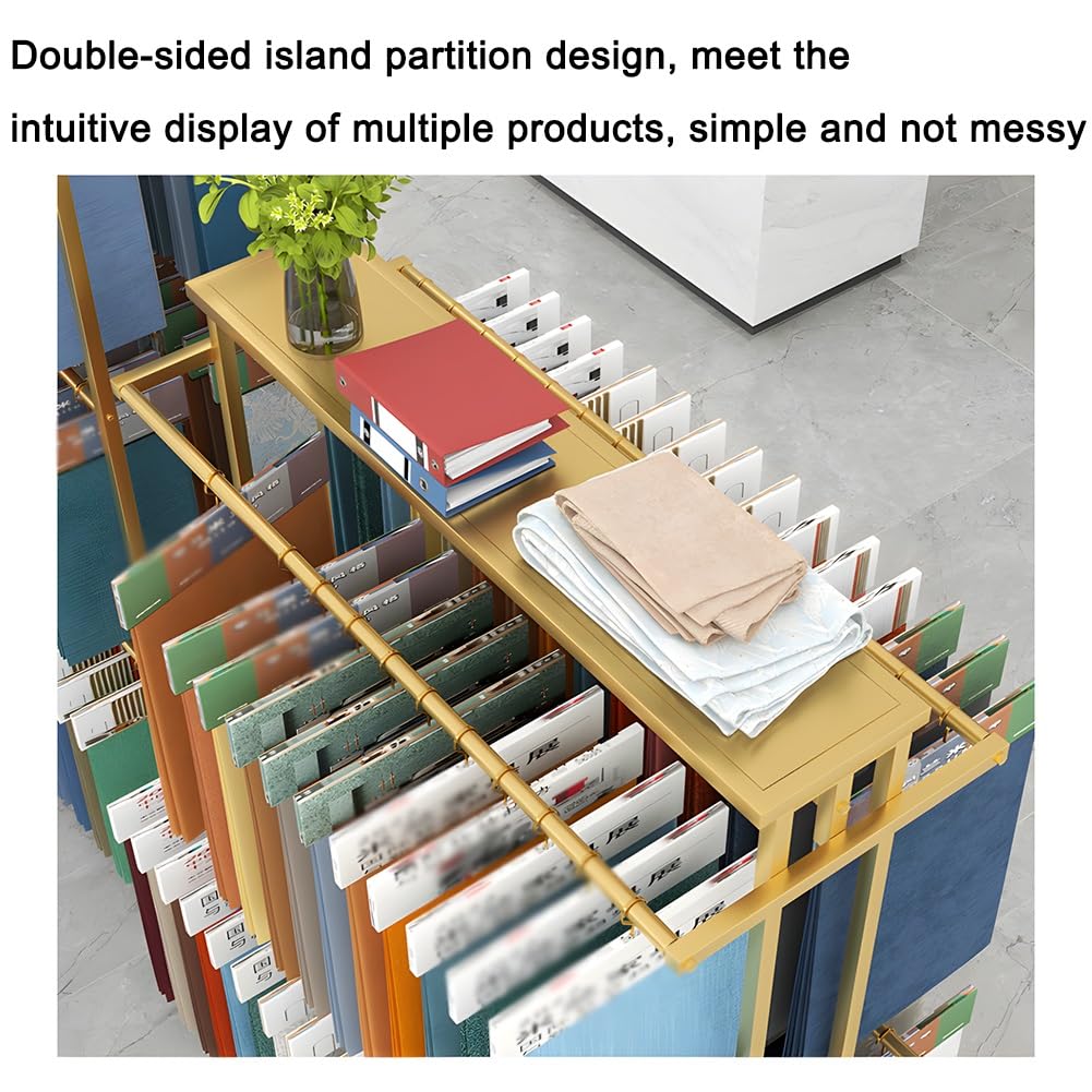 Floor-Standing Clothing Store Retail Display Racks, Commercial Fabric Sample Storage Holder, Heavy Duty Multi-Layer Curtain Blanket Display Shelves, for Boutiques Shopping Mall(150x50x150 cm)