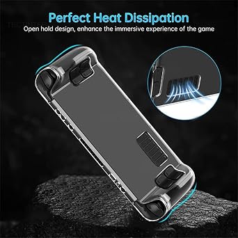 Case Compatible with Steam Deck Handheld, Shockproof and Anti-Scratch Design Transparent TPU Protective Case for Steam Deck Handheld,Transparent