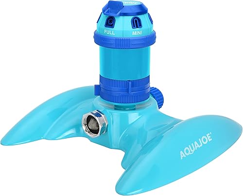 Miniatura 2 de Aqua Joe AJ-MSSBM6 - Rociador turbo de 6 patrones de 360 grados, cobertura personalizable, 6 patrones de pulverización