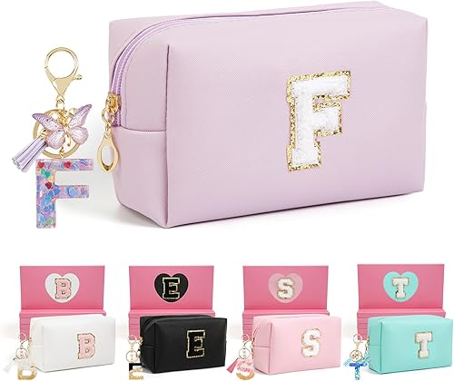 Miniatura 19 de Regalos de cumpleaños para mujeres y ella, bonita bolsa de maquillaje de viaje, bolsas de cosméticos de gran capacidad para mujeres, bolsa de Rosa
