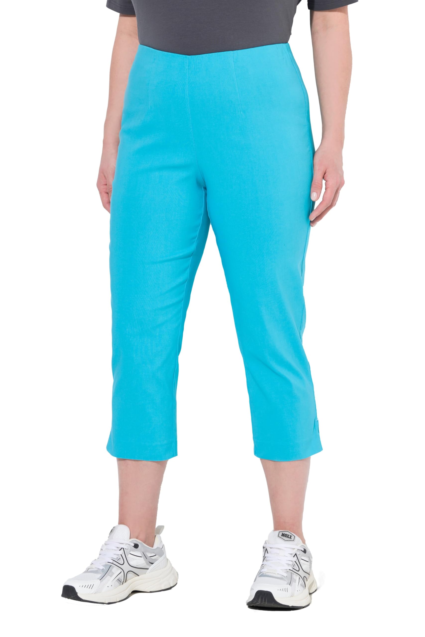 Ulla Popken Damen Pants Roll-tab Hem Stretch Cargo Pants