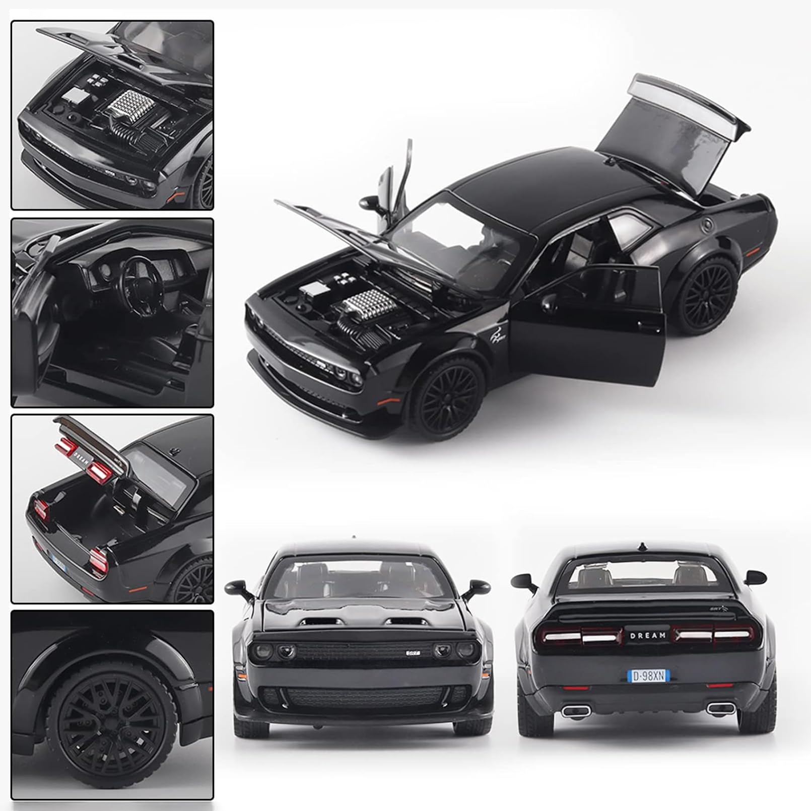 MODVKVK Dodge Challenger 1:32 Model Car, Die-Cast Metal Toy Cars - Image 4