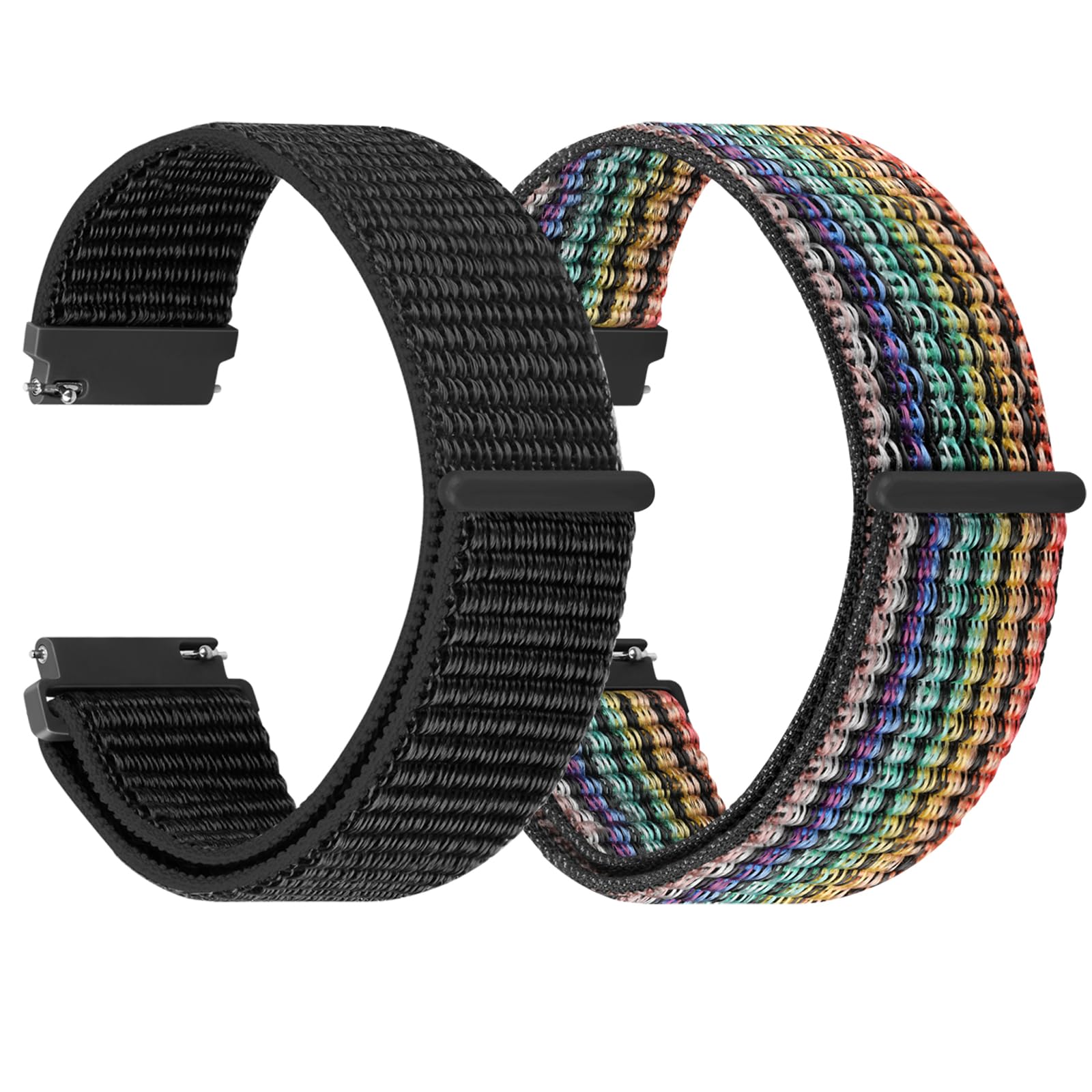 TumCez 18mm 19mm 20mm 22mm Cinturino per Uomo Donna,Regolabile Sgancio Rapido Cinturini Orologio in Nylon per Samsung/Garmin/Fossil/Amazfit/Huawei Orologio