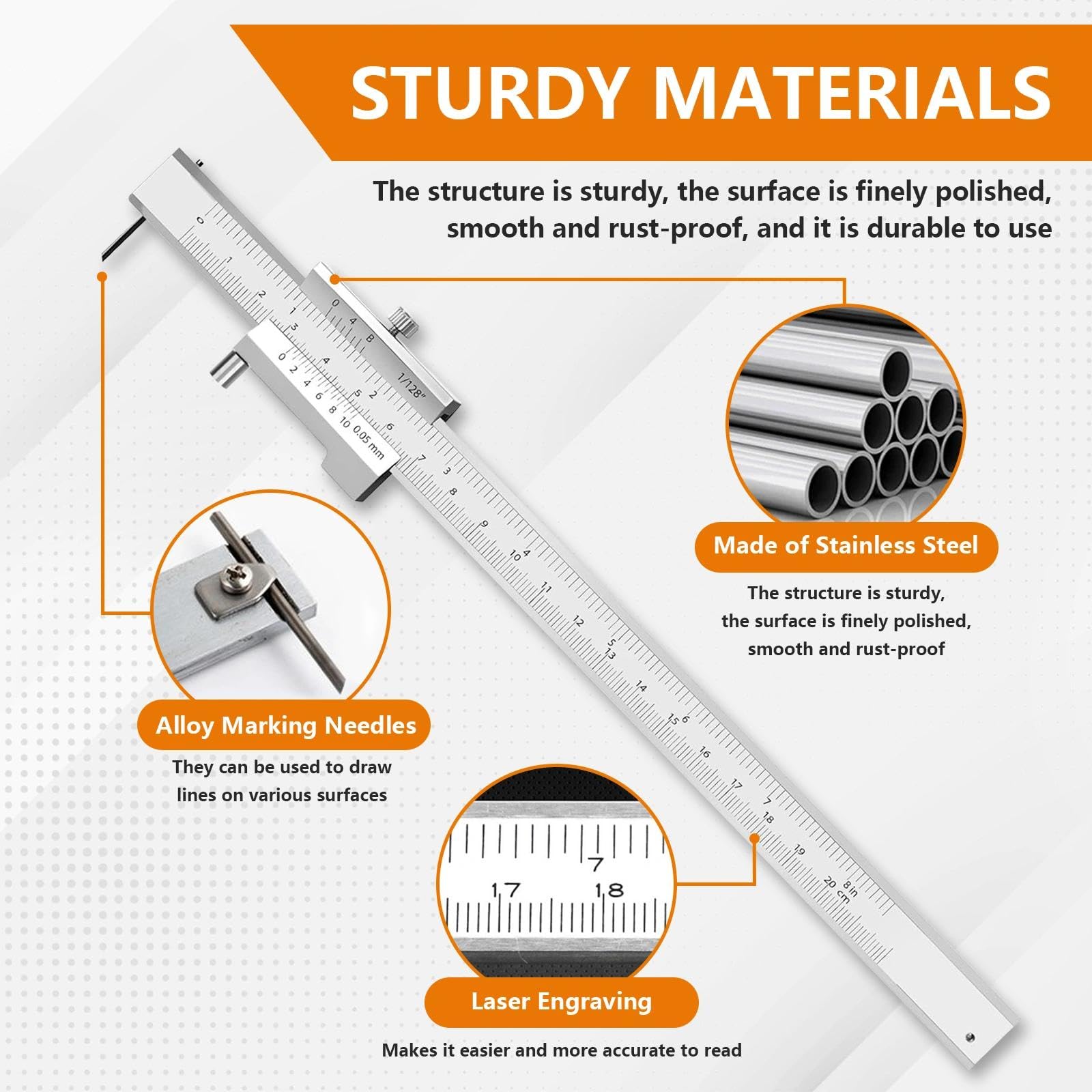 Vernie Scribing Caliper - Precision Marking Tool -4